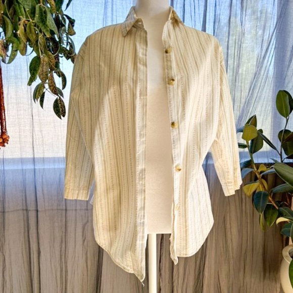 Byer California Vintage Cream Western Button Up - Picture 1 of 7